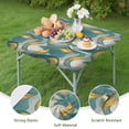 thumbnail image 4 of Teal Gold Marble Pattern Square Fitted Tablecloth with Elastic Edge,Square Table Cover,Washable Elastic Table Cover for Home Kitchen Party Decor 36"x36", 4 of 6