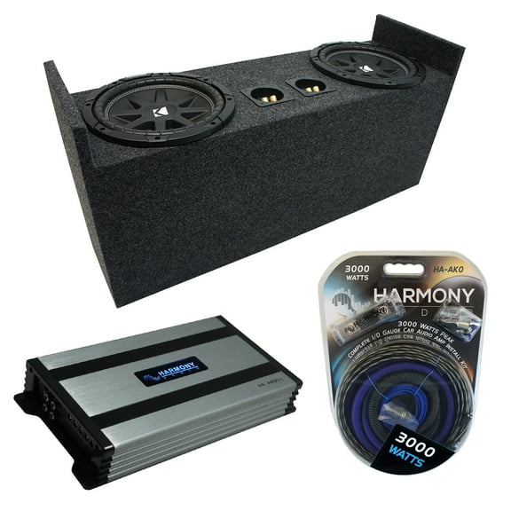 87-06 Jeep Wrangler YJ TJ Kicker Comp C10 Dual 10 Custom Sub Box HA-A800.1 Amp