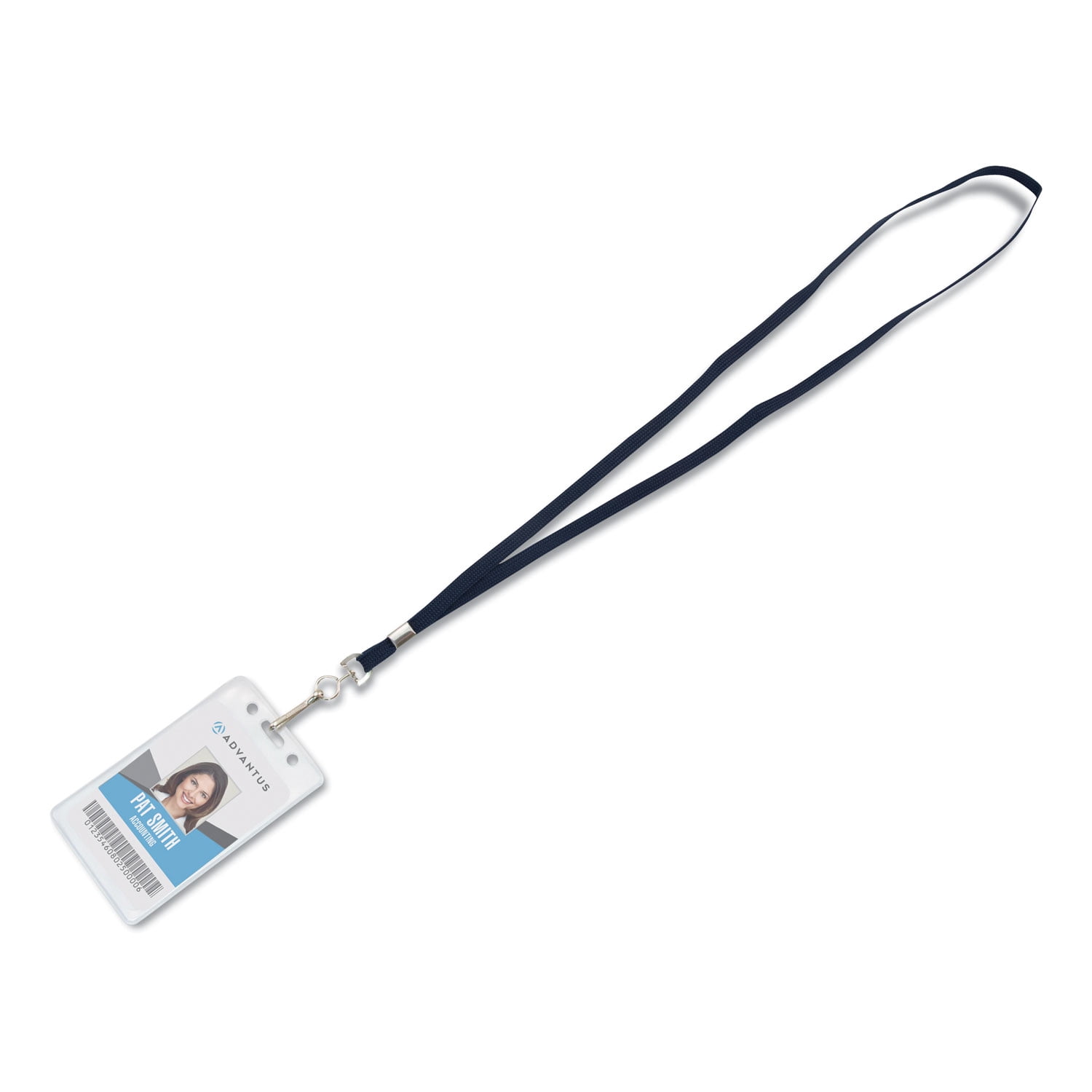 Advantus Deluxe Lanyards, J-Hook Style, 36" Long, Blue, 24/Box (75426)