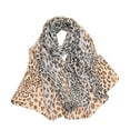 thumbnail image 2 of Pavied Scarf for Women Shawl Wraps Classic Leopard Print Chiffon Scarf Women's Thin Shawl Silk Scarf Dark Gray A, 2 of 3