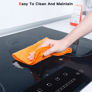IsEasy 30 Inch Built-In Electric Ceramic Cooktop, 4 Burners, Touch Control, Child Safety Lock, 9 Power Levels