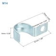 thumbnail image 2 of Uxcell 14Pack 1 Hole Pipe Strap, Fit M14 (5/9") Tube OD, Zinc Plated Iron Conduit Clamp Reinforced Rib for Pipe, Cable, 2 of 7