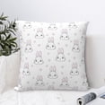 thumbnail image 4 of Yiaed Heart Rabbit Print Pillow Covers Super Soft Decorative Square Throw Pillow Covers Case Cushion Covers for Sofa Couch Bedroom Car Decor（No pillow core）-24"x24", 4 of 7