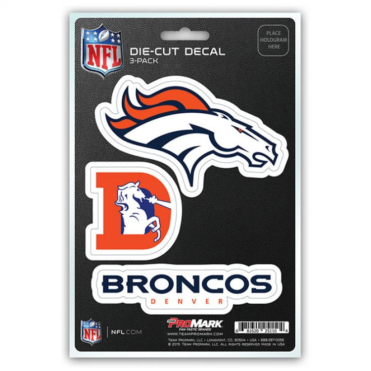 Denver Broncos Decal Set Mini 12 Pack