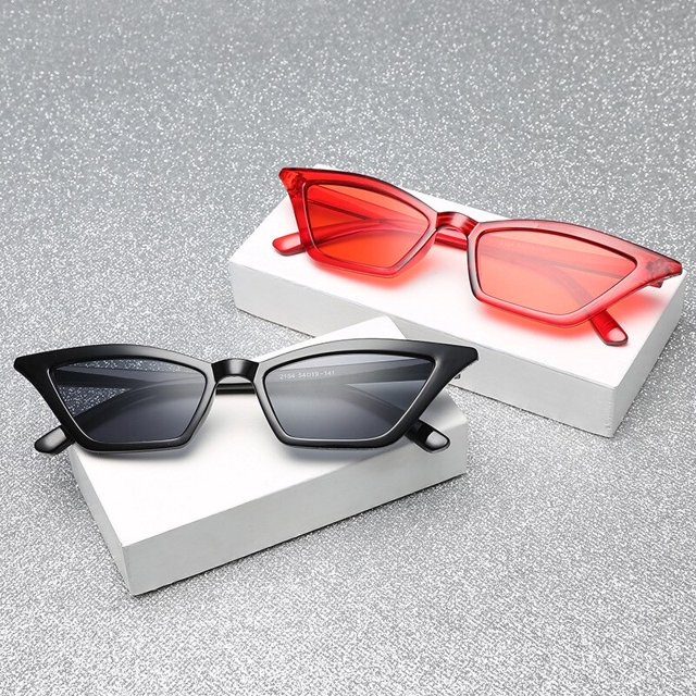 1Pcs Motorcycle Glasses Luxury Trending Sunglasses Vintage Cat Eye Sunglasses Small Frame UV400 Sun Shades Glasses Street EyeweaG He Qiyong unisex