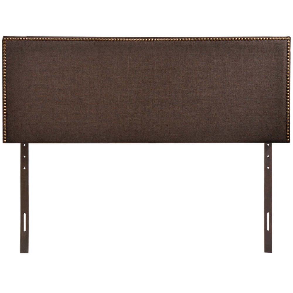 Modway Region Linen Fabric Upholstered Queen Headboard in Dark Brown