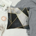 thumbnail image 2 of COMIO  Black White Silver Grey Pillow Cases Modern Geometric Pillow Covers Chic Triangle Pillow Shams Marble Pattern Pillow Protectors Standard, 2 of 5
