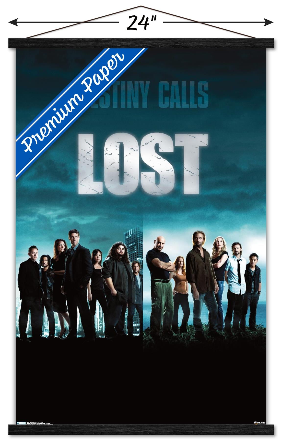 Lost Season 5 - One Sheet Wall Poster with Wooden Magnetic Frame, 22.375" x 34"