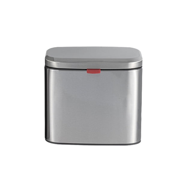 Kearding Contenedor de abono de cocina montado en la pared de acero inoxidable, limpio e higiénico, no requiere perforación, montaje en pared Suministros de limpieza para el hogar Acero arena 4L