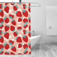 thumbnail image 4 of Zufioo Red Strawberry Pattern Shower Curtain 72x72in, Waterproof Curtain for Bathroom-Waterproof, Mildew-proof, Quick-drying,Home Bathroom Supplies-One Size, 4 of 8