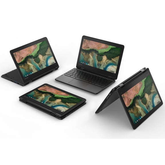 Pre-Owned Lenovo Chromebook 300E 2nd Gen Touchscreen 11.6'' - Intel Celeron N4000 - 4GB RAM 32GB Storage - ChromeOS - Black