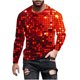 thumbnail image 2 of Ceisia Men's Gold Starburst Print T-Shirt | Slim Long-Sleeve Crewneck Festive Casual Top Gift, 2 of 5
