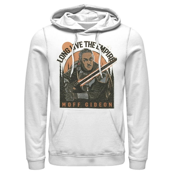 Men's Star Wars: The Mandalorian Gideon Imperial Remnant Pull Over Hoodie White 3X Large