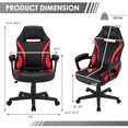 thumbnail image 2 of Patiojoy Gaming Chair Ergonomic Computer Racing Chair Adjustable Swivel Task Chair w/Padded Armrest, 2 of 6