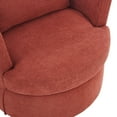 thumbnail image 6 of Swivel Barrel Chair, 360 Degree Swivel Chenille Round Accent Sofa, 31.9" W Comfy Club Chair, Modern Swivel Cozy Leisure Arm Chair for Bedroom Living Room Lounge Hotel, Red, 6 of 7