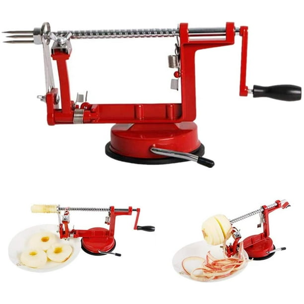Metal apple best sale peeler corer slicer