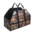 thumbnail image 2 of Portador de leña para leña, bolsa de transporte de madera de lona resistente, soporte para leña con asas, 2 of 12