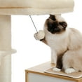 thumbnail image 5 of Pefilos 51" Modern Cat Tower for Indoor Cats, Multilevel Cat Tree Cat Play House with Large Cat Condo, Beige, 5 of 14