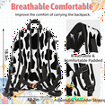 thumbnail image 4 of Herdesigns Black White Backpack with Lunch Box Fun Cow Print Farm Animal Lightweight Large Travel Work Laptop Backpacks Set Casual Daypacks, 4 of 8