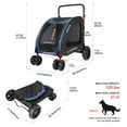 thumbnail image 7 of Wedyvko Dog Stroller for Medium Large Dogs - Foldable Jogger 4 Wheels Pet Stroller with Adjustable Handle for Small to Large Dogs and Other Pet Travel (Blue), 7 of 7