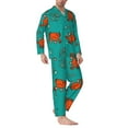 thumbnail image 2 of Fotbe Colorful Crab Pijama de Hombre con Estampado de Manga Larga, Conjunto de 2 Piezas, Ropa de Dormir Suave y Cómoda con Bolsillos-X-Large, 2 of 7