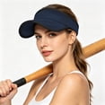 thumbnail image 2 of TFEOQRY Unisex Sun Visor Hat Wide Brim Lightweight Breathable UV Protection Adjustable Empty Top Baseball Mesh Cap, 2 of 5