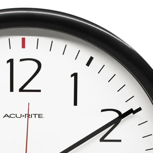 AcuRite 14" Set and Forget Analog Wall Clock