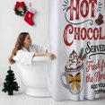 thumbnail image 5 of Christmas Hot Chocolate Cocoa Bathroom Shower Curtains with Hooks, Coffee Winter Red Cup Waterproof Fabric Washable Shower Curtain for Home Hotel Bathtub Decor 54x78 Inch, 5 of 8