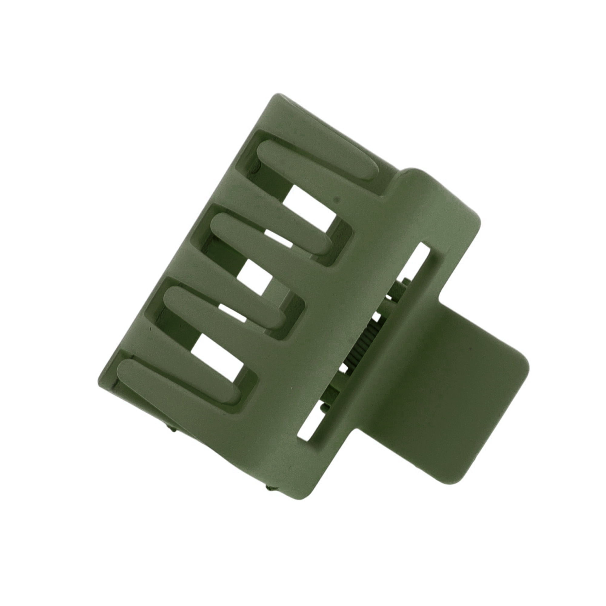 Unique Bargains Rectangle Frosted Hair Clips 1 Piece Hair Accessory Home Use Green