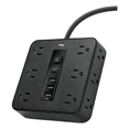 thumbnail image 3 of 1 Regleta Multicontacto Extension Usb, Con 12 Salidas Ca Y 3 Puertos Usb Belug, Negro, 3 of 5