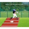 thumbnail image 3 of Premium Baseball Batting Mat: 12 x 6 ft Indoor/Outdoor Portable Baseball Softball Hitting Mat, Non-slip Rubber Bottom Batting Cage Mat with Home Plate for Batter, Pitcher and Catcher Training, 3 of 7