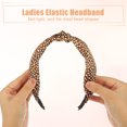 thumbnail image 5 of Leopard Headband Top Knot Cheetah Headband Knotted Headbands Elastic for Women Caramel Colour, 5 of 7
