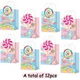 thumbnail image 2 of 20pcs Candyland Party Gift Treat Bags Lollipop Themed Party Goodie Bags with Handles Candyland Birthday Paper Gift Bag for Sweet Candy Party Baby Shower Supplies, 2 of 9