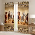 thumbnail image 2 of Homewish 3D Racing Horse Blackout Curtains Set of 2 (52x84 Each) for Adult, Western Aztec Abstract Window Curtains, Rustic Animal Curtains and Drapes, Curtains and Drapes Bedroom Decor, 2 of 6