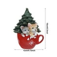thumbnail image 3 of Halloween Decorations Inflatable Christmas Decoration 6.3 Inch (about 16 Cm) Luminous Cat Resin Christmas Tree With A Variety Of Multi Color Lights, 3 of 9