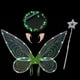 thumbnail image 1 of Alas de hadas para niñas, alas de mariposa iluminadas para adultos, disfraz de hada LED para mujer, fiesta de disfraces de Halloween, 1 of 6