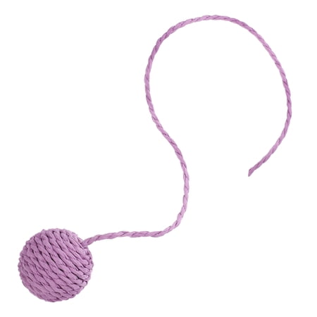 LOLIPPYY Durable Purple Sisal Rope Cat Ball with Bell for Indoor Cat Tree Accessories