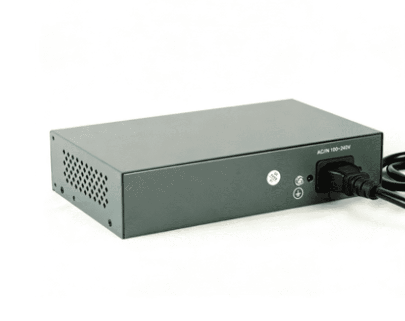 DSLRKIT 2 Gigabit 8 PoE Switch Injector 52V 2.3A 120W Ethernet 1000Mbps 250meter