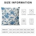 thumbnail image 5 of PHYHOO  Bule Flower Throw Pillow Covers , Sateen Breathable Cushion Case on Sofa Couch Soft for Quality Sleep, 5 of 5