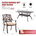 thumbnail image 6 of 7 Piece Strawberry Outdoor Dining Set Cast Aluminum  Patio Dining Set for 6 Includes 59”  Table and 6 Chairs with  Cushions and Umbrella Hole, 6 of 6