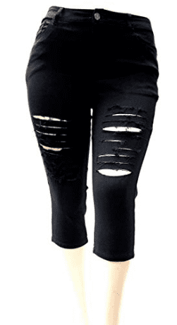 Women's Plus Size Denim Distressed Stretch Jeans 1X 2X 3X 