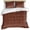 Brown, variant on Turquoise Burlap Texture Bedding 3 Piece Duvet Cover Set Full Size, Farmhouse Vintage Aqua Soft Microfiber Comforter Cover with Zipper Closure & Pillowcases, Wrinkle & FadeResistant Quilt Cover