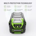 thumbnail image 2 of Greenworks g MAX Batterie Lithium-Ion USB 40 Volts 4.0Ah, Vert, 2 of 8