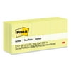 Post-it Original Pads in Canary Yellow, 1.38" x 1.88", 100 Sheets Per Pad, 12 Pads Per Pack
