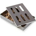 thumbnail image 1 of Heavy-Duty Smoker Box For Gas Bbq, Stainless Steel Cold Smoke Generator With Hinged Lid For Meat, Fish, Vegetables, Tofu (Chromium Look), 1 of 5