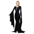 thumbnail image 1 of Sarkoyar Robe d'Halloween pour Femmes, Ajustée, Manches Cloche à Volants Irrégulières, Col Rond, Couleur Unie, Cosplay Vampires, Performance Maxi Robe, 1 of 10