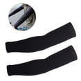 thumbnail image 1 of Mangas de enfriamiento de hielo unisex Bloque solar Protección UV Protección de la banda del brazo Fundas más frescas para actividades deportivas al aire libre - Tamaño L (Negro), 1 of 7