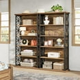 thumbnail image 1 of 71" Industrial Bookcase, 6-Tier Tall Bookshelf with Metal Frame, Freestanding Open Storage Shelves, 1 of 5