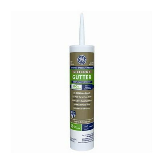 Henkel Ge Products 782836 10.1 oz Gutter Caulk Silicone 2 Sealant Clear