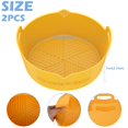 thumbnail image 2 of 2 Pcs Pot en Silicone pour Friteuse à Air Chaud avec Poignée Réutilisable Doublure Résistante à la Chaleur Moule à Pâtisserie en Silicone pour Friteuse Four Micro-Ondes, 2 of 10